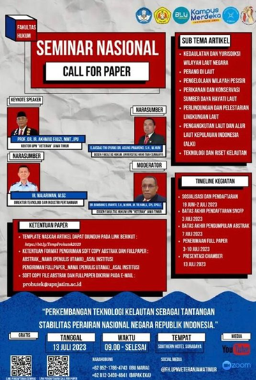 SEMINAR NASIONAL DAN CALL FOR PAPER (SNCFP) 2023 !!! – Fakultas Hukum